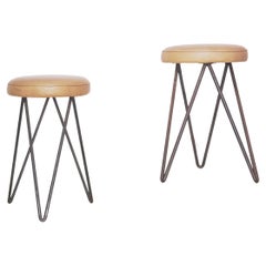 Vintage Pair of French Stools by Pierre Guariche