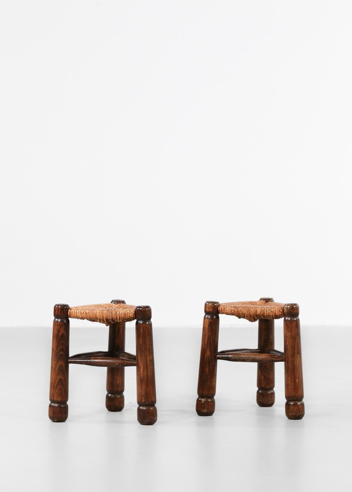 Pair of French Stools in the Style of Charlotte Perriand 1