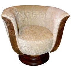 Pair of French Style Art Deco Swivel Chairs Pair of French Style Art Deco Swivel Chairs