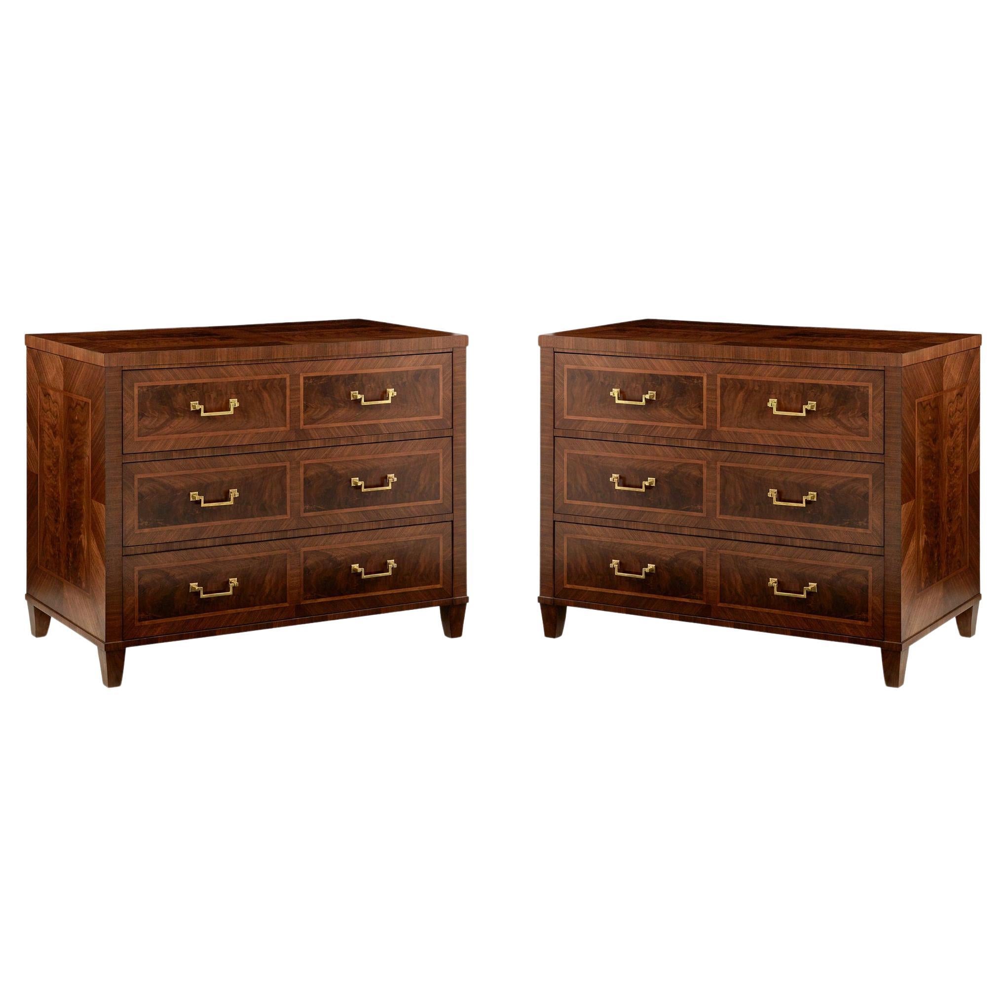 Pair of French Style Chest of Drawers For Sale