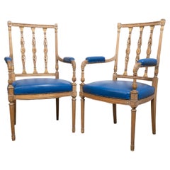 Paire de fauteuils ouverts de style français par Simon Loscertales Bona, Espagne, vers 1950