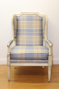 Pair of French Style Painted & Upholstered Chairs
