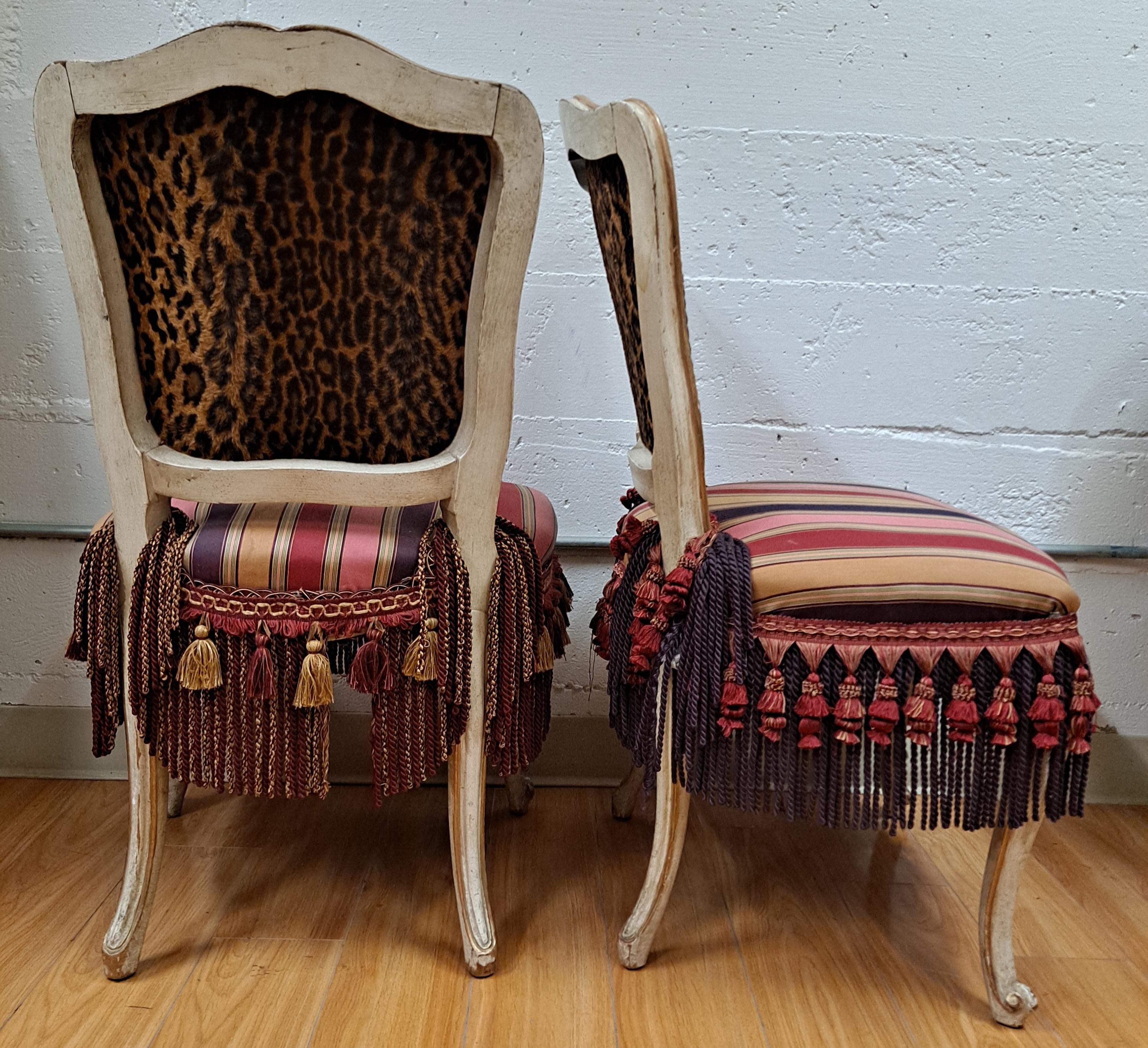 Unknown Pair of French style side chairs For Sale