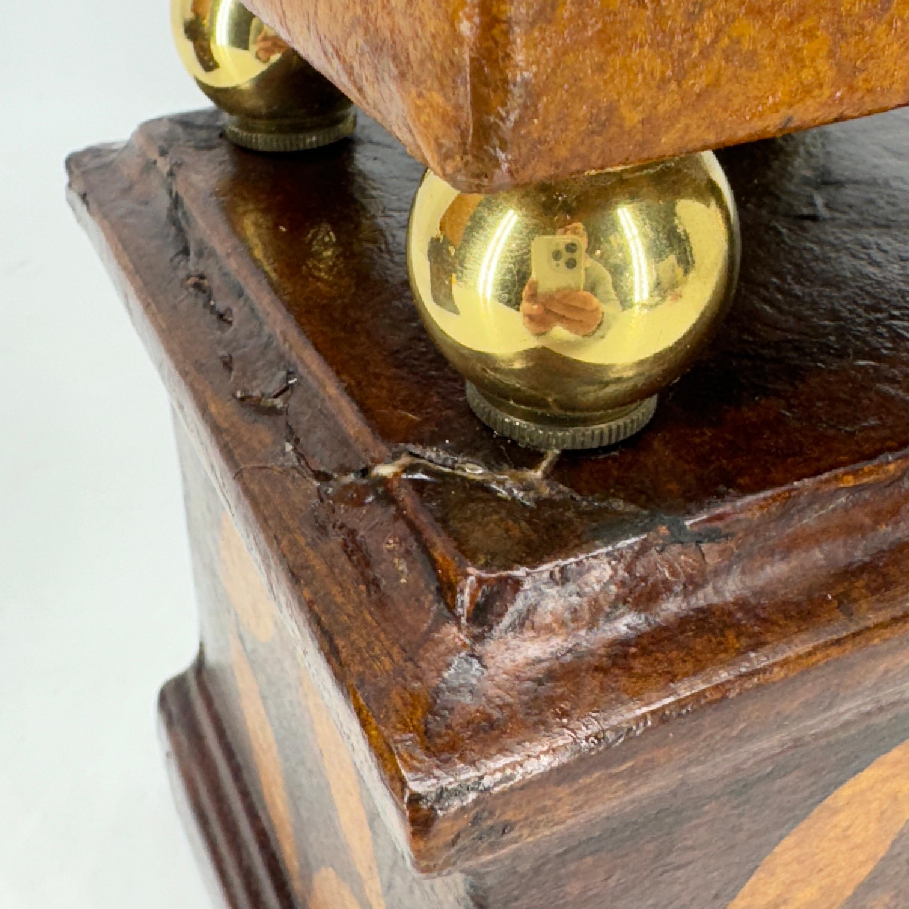 Pair of French Tall Leather Wrapped and Brass Obelisks For Sale 13