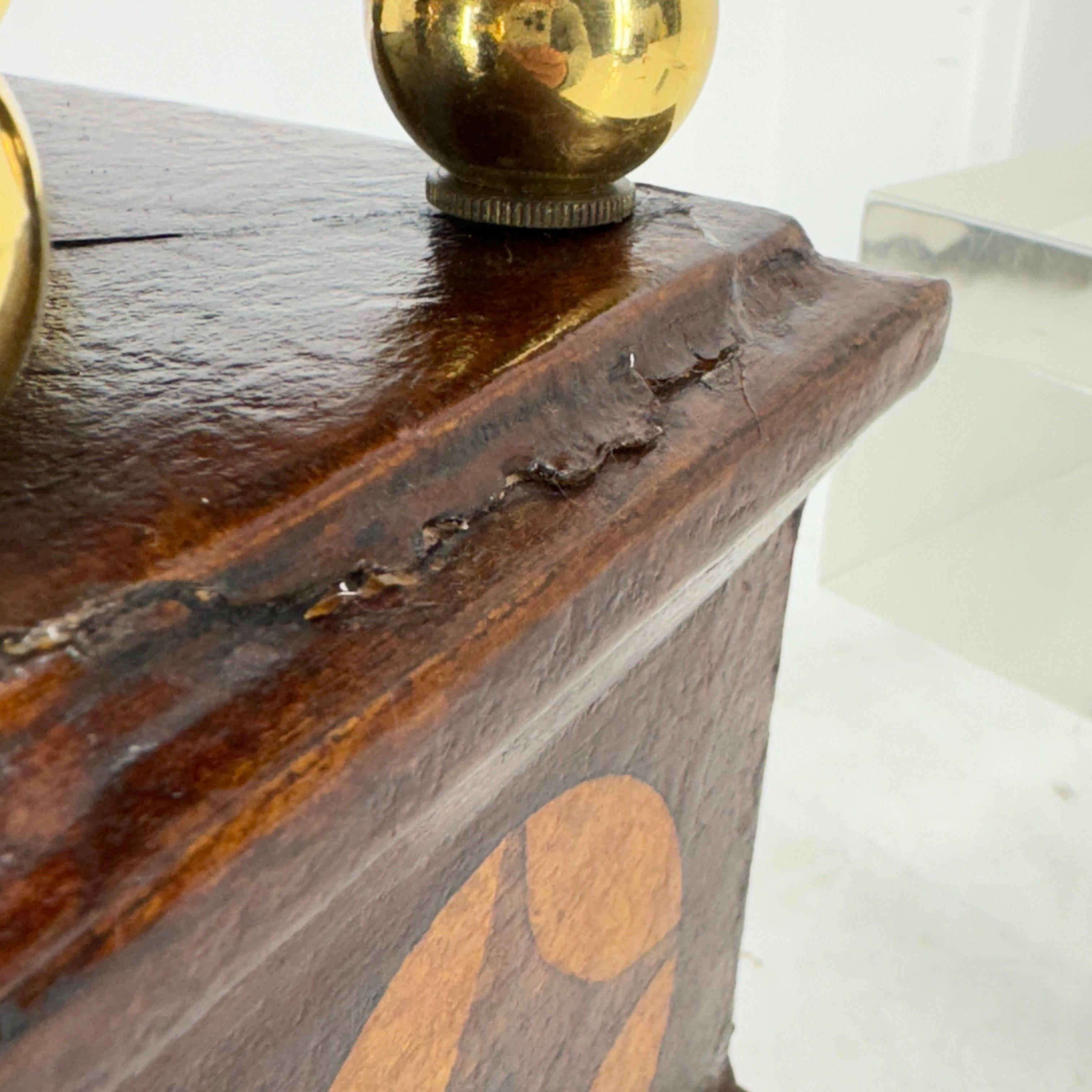Pair of French Tall Leather Wrapped and Brass Obelisks For Sale 14