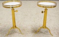 Coppia di Guéridon telescopici francesi attr. alla Maison Toulouse