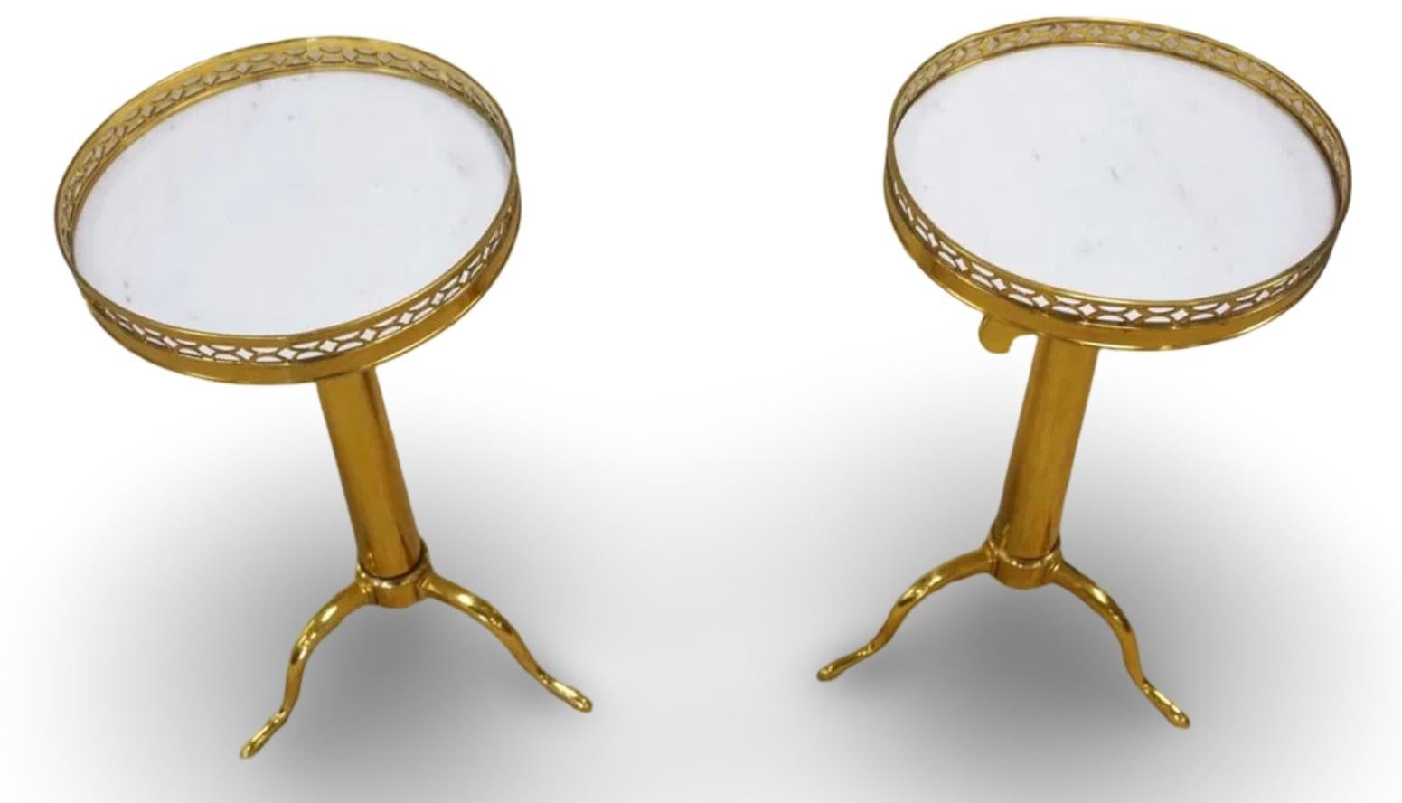 Neoclassical Pair of French telescopic Guéridons attr. to Maison Toulouse