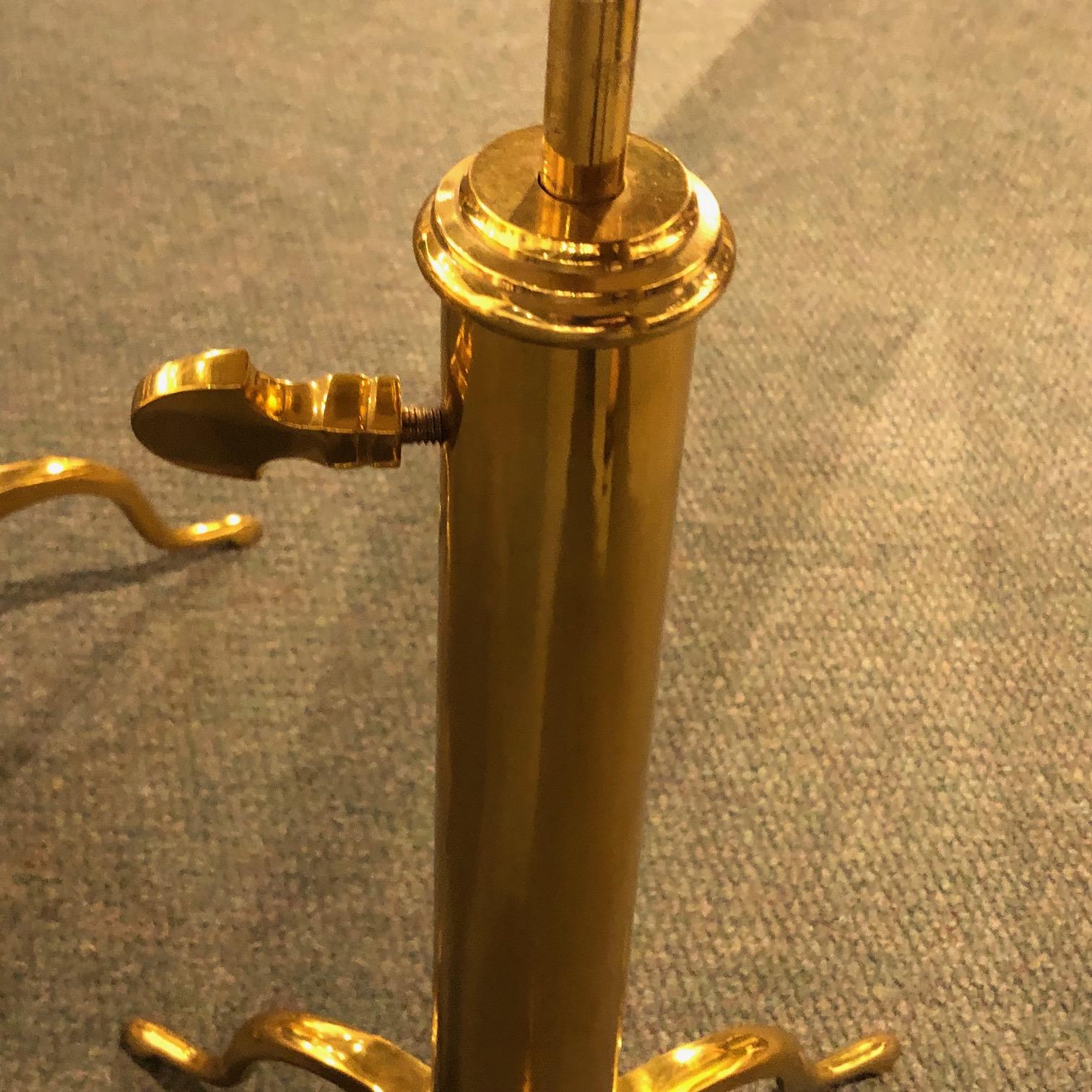 Brass Pair of French telescopic Guéridons attr. to Maison Toulouse