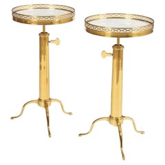 Pair of French telescopic Guéridons attr. to Maison Toulouse