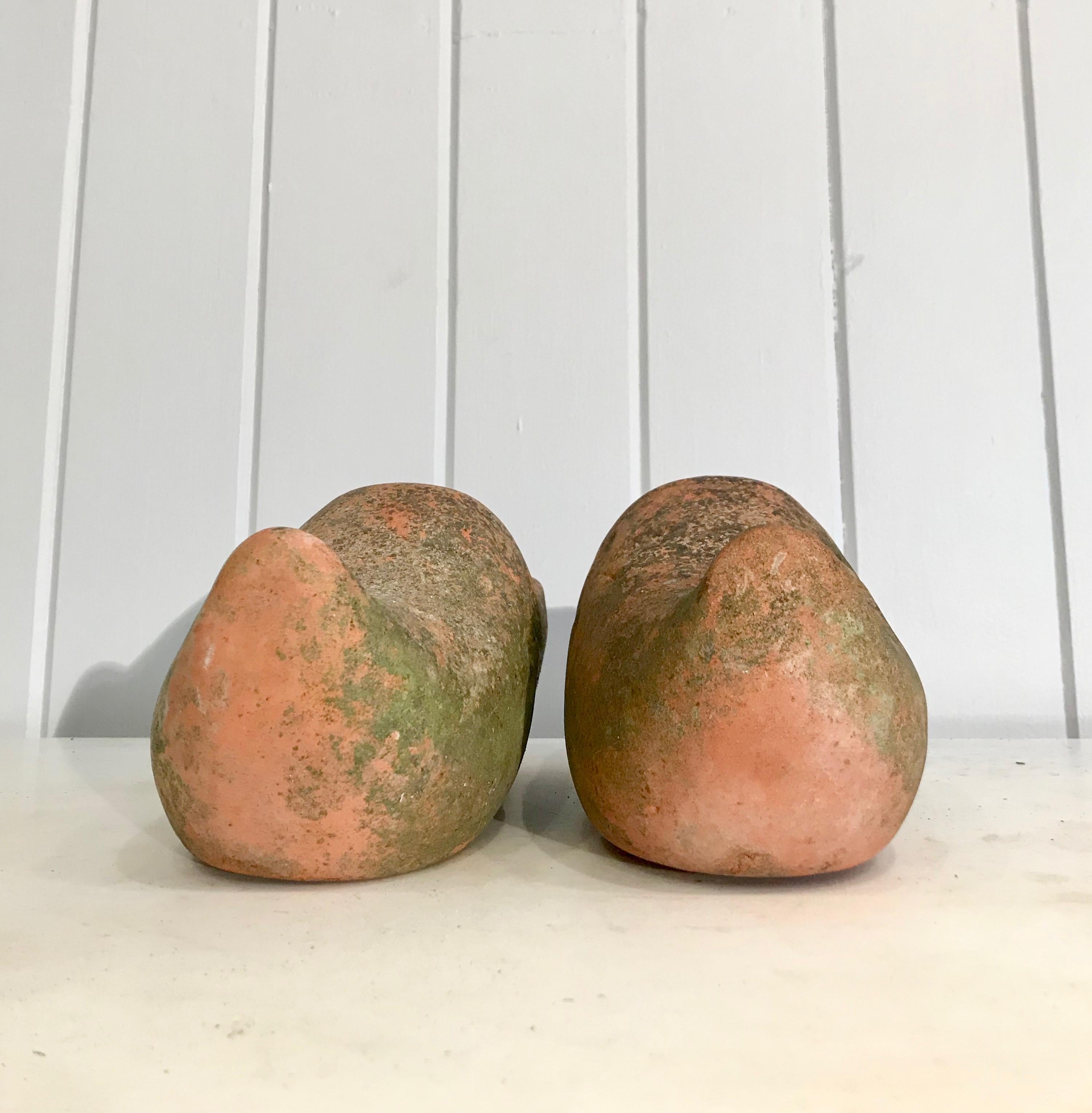 20th Century Pair of French Terracotta Dutch Clog Planters