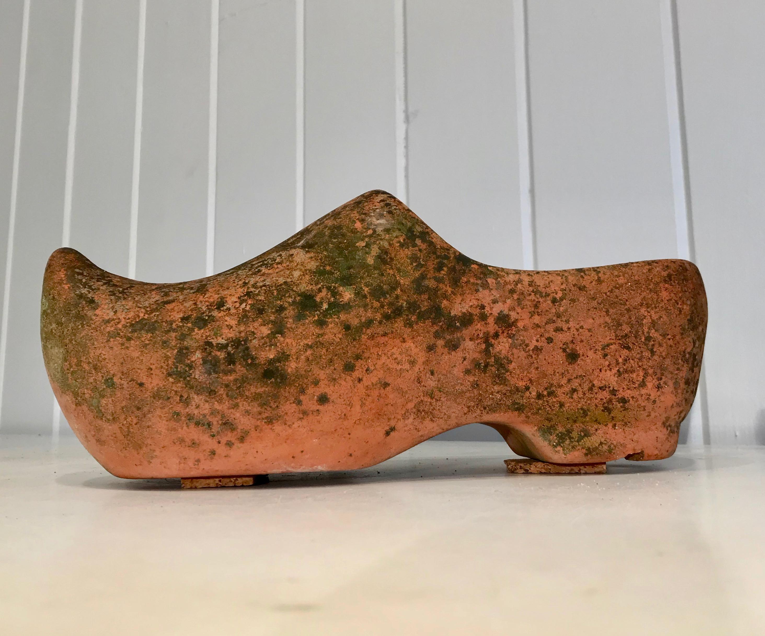 Pair of French Terracotta Dutch Clog Planters 2