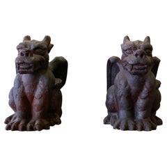 Pair of French Terracotta Gargoyles