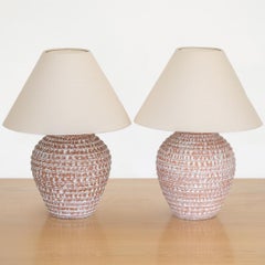 Pair of French Terracotta Table Lamps