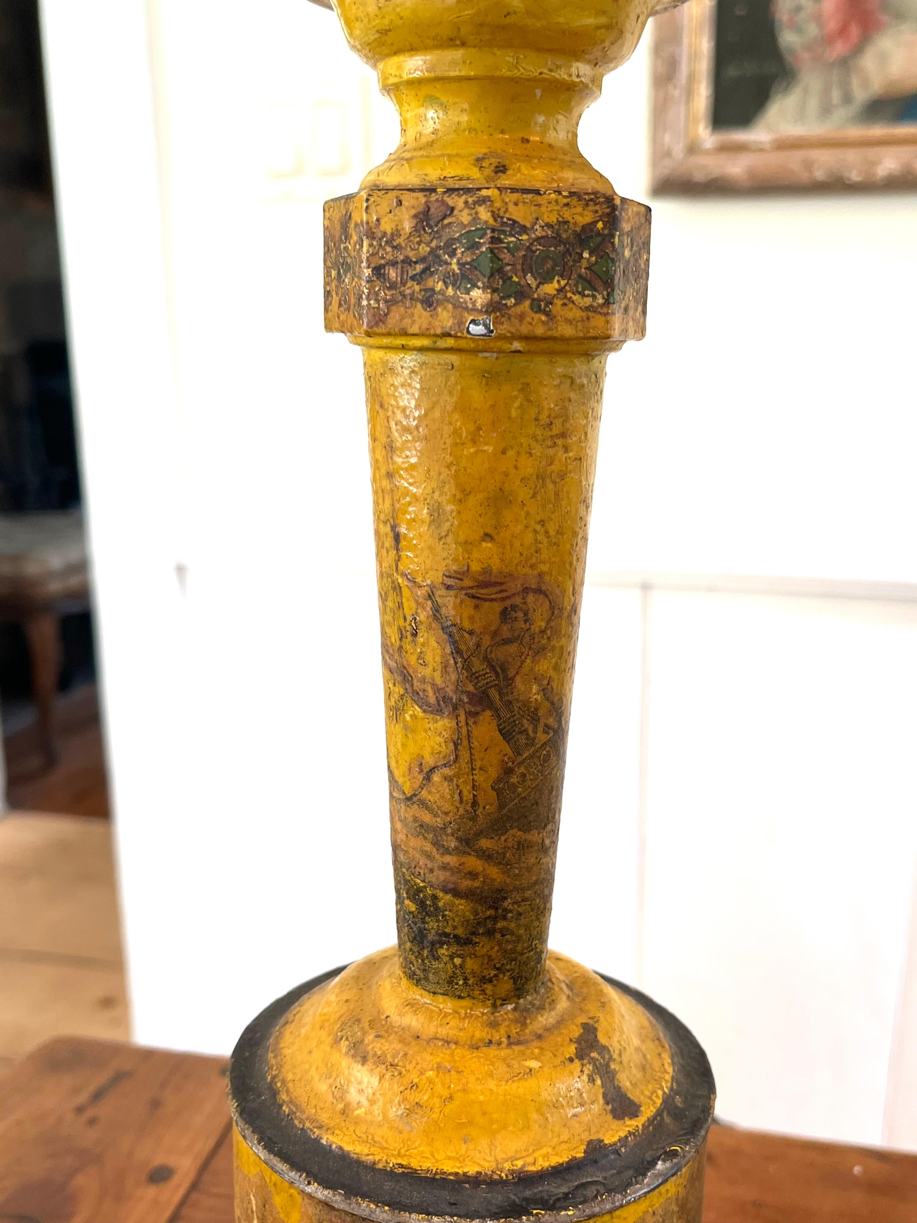Appliqué Paire de lampes de table françaises en tôle, 19ème siècle en vente