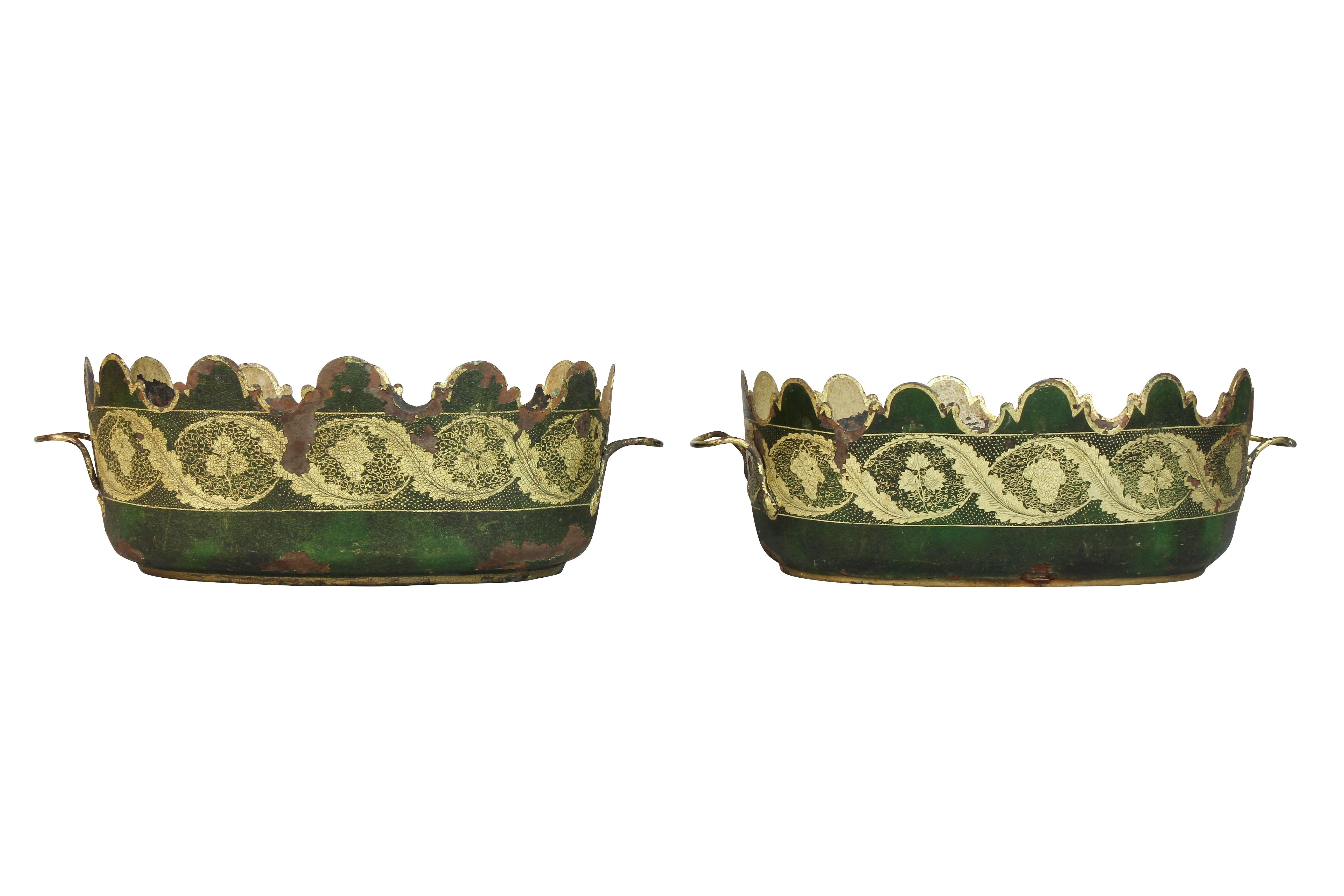 19th Century Pair of French Tole Verrieres For Sale