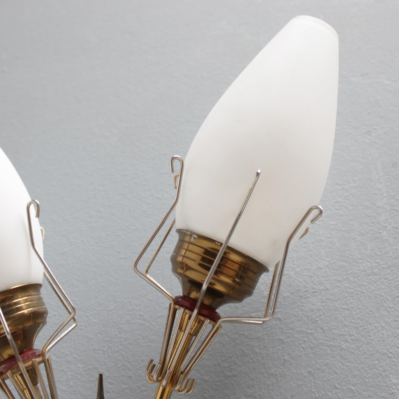 Pair of French Torch Wall Lights Attributed by Maison Arlus 2