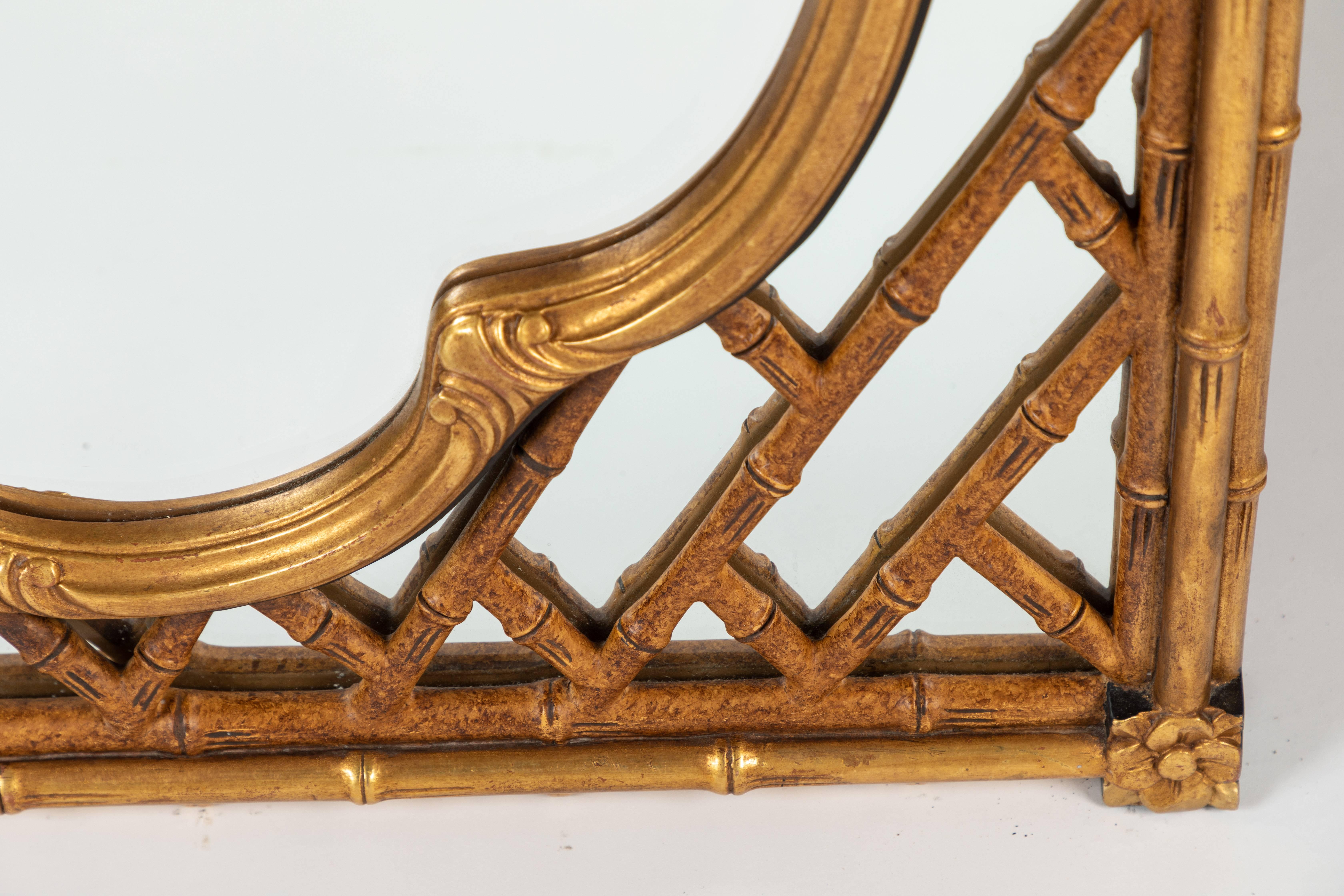 Regency Revival Pair of French Trellis and Bamboo Mirrors by Mirror Fair for Baker Knapp & Tubbs