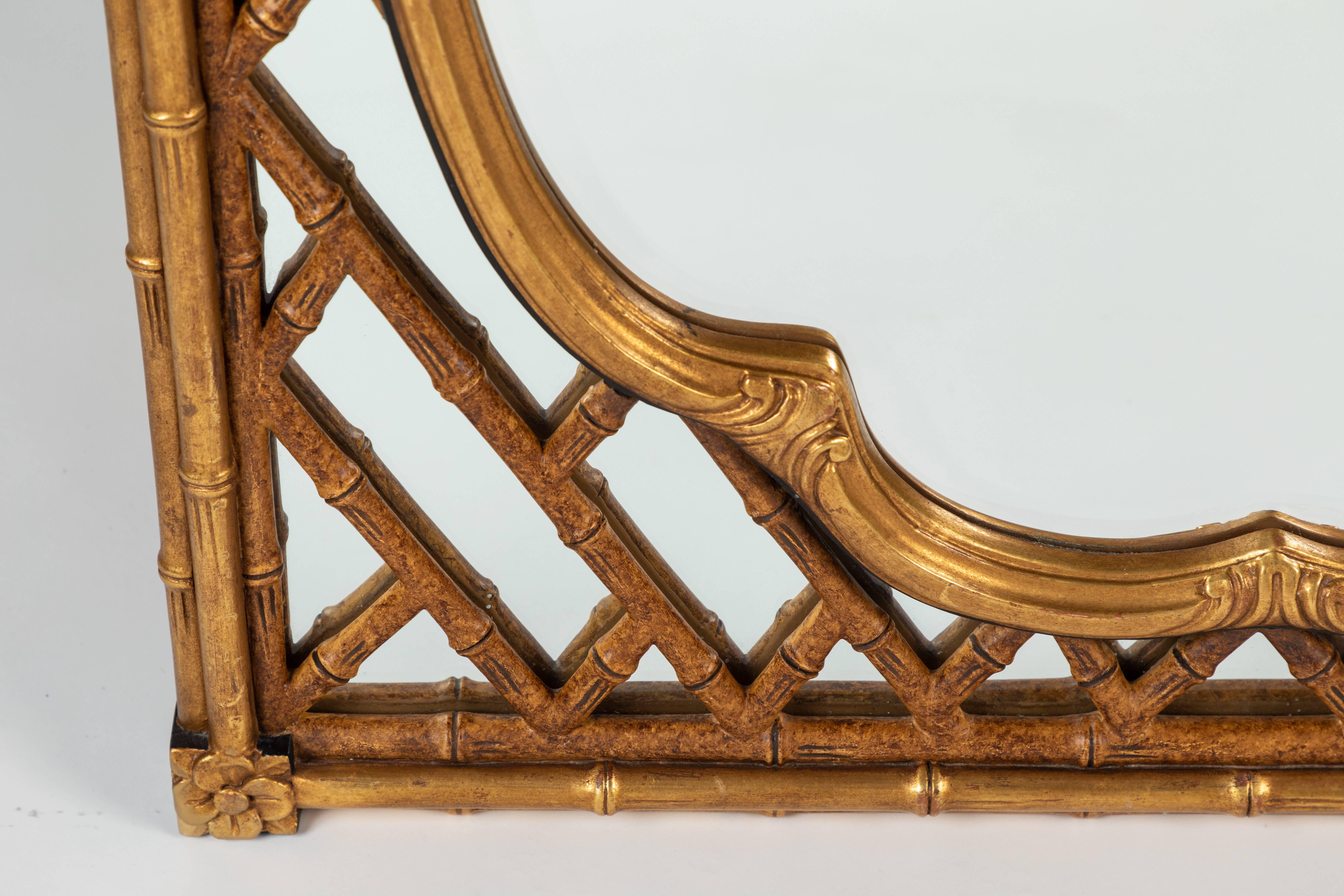 American Pair of French Trellis and Bamboo Mirrors by Mirror Fair for Baker Knapp & Tubbs