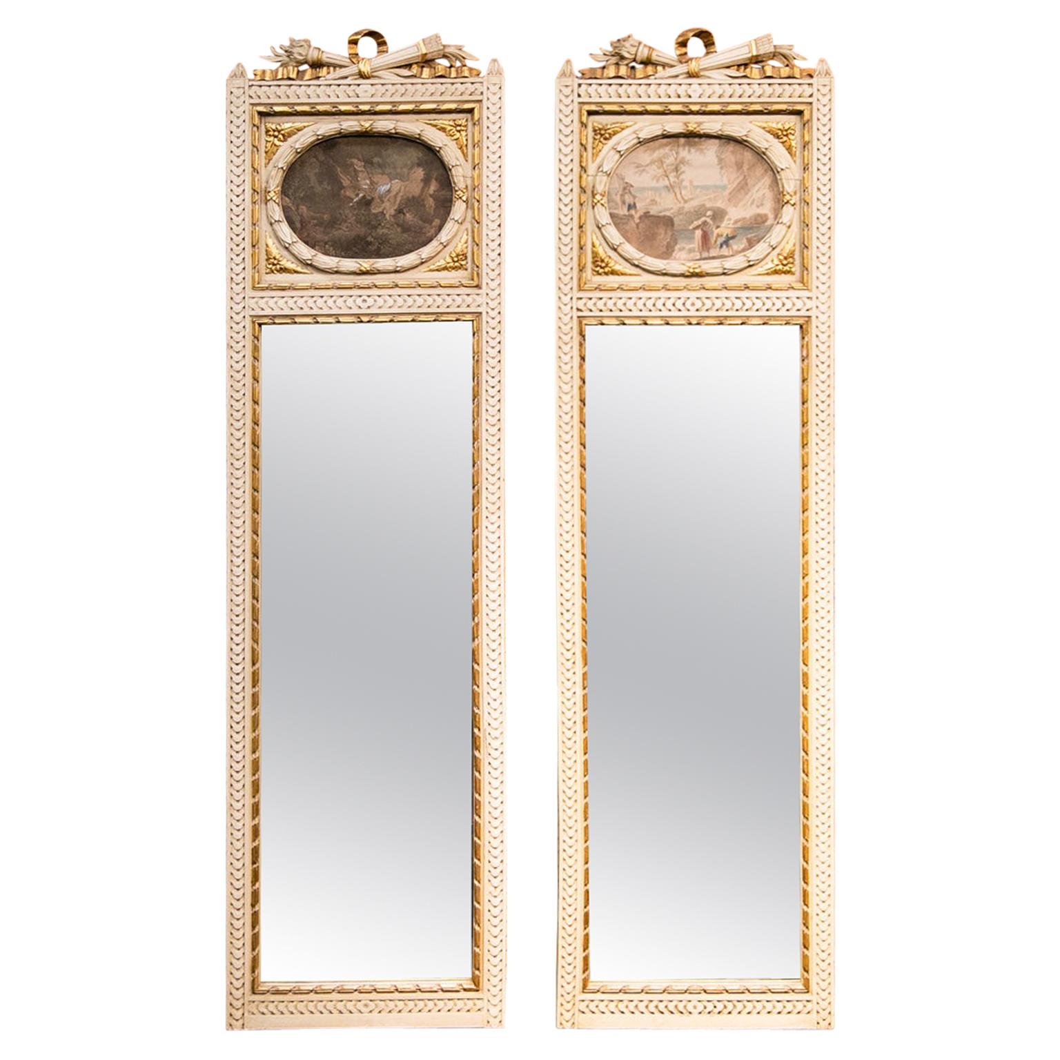 Pair of French Trumeau Mirrors