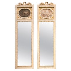 Antique Pair of French Trumeau Mirrors