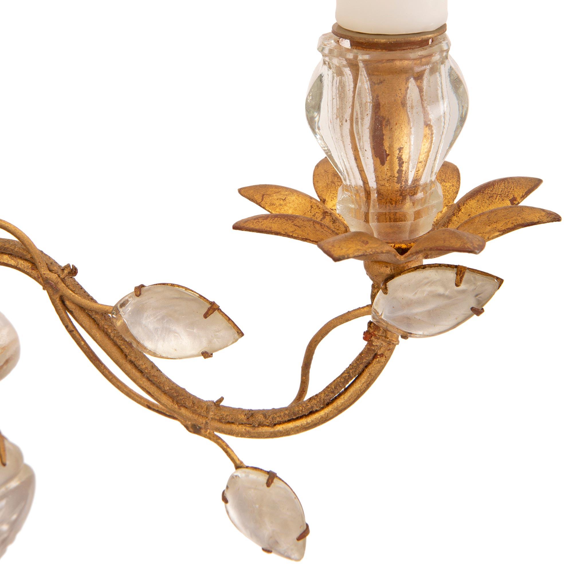 Pair Of French Turn Of The Century Louis XVI St. Sconces Attrib.To Maison Bagues For Sale 1