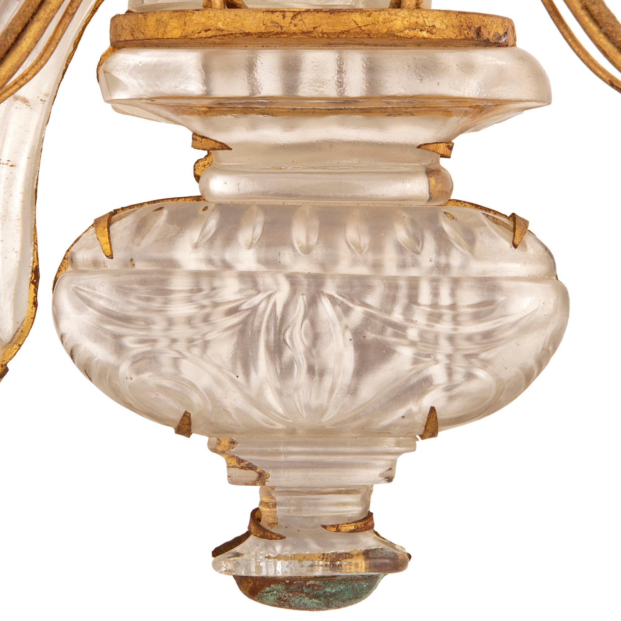 Pair Of French Turn Of The Century Louis XVI St. Sconces Attrib.To Maison Bagues For Sale 2
