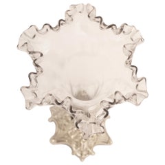 Pair Of French Turn Of The Century Louis XVI St. Silvered Bronze And Glass Vases