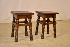 Pair of French Turned Stools
