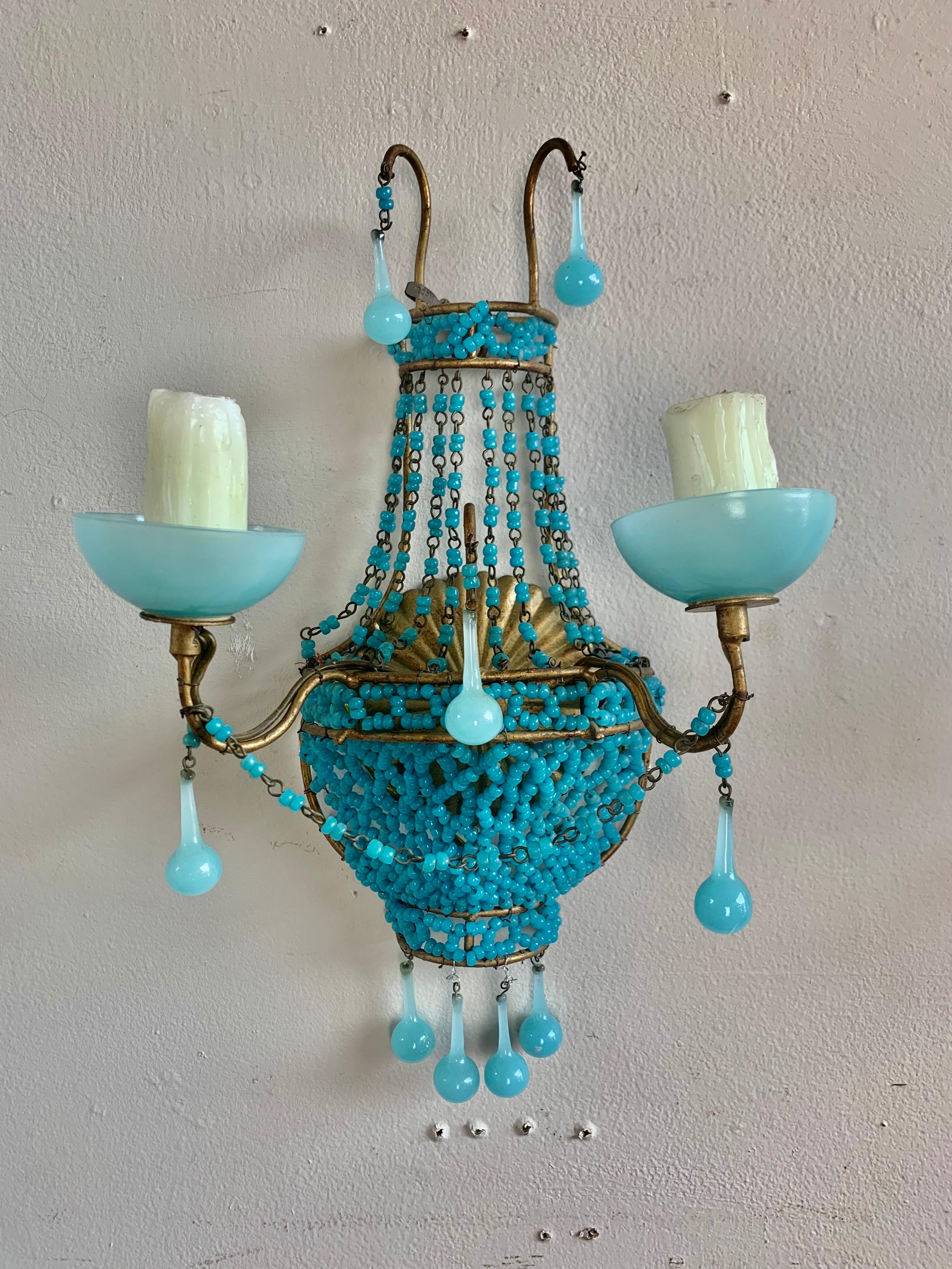 turquoise sconces