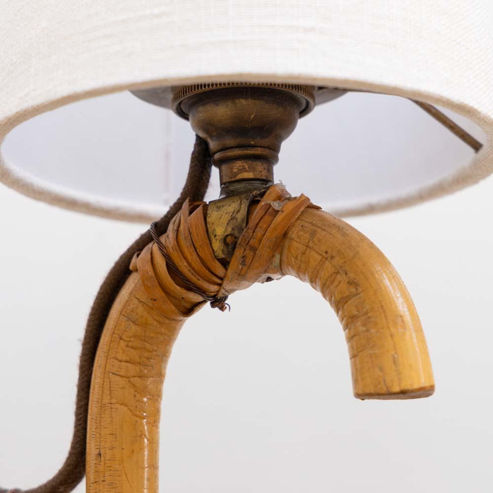 Pair of French Two-Arm Rattan Sconces For Sale 7