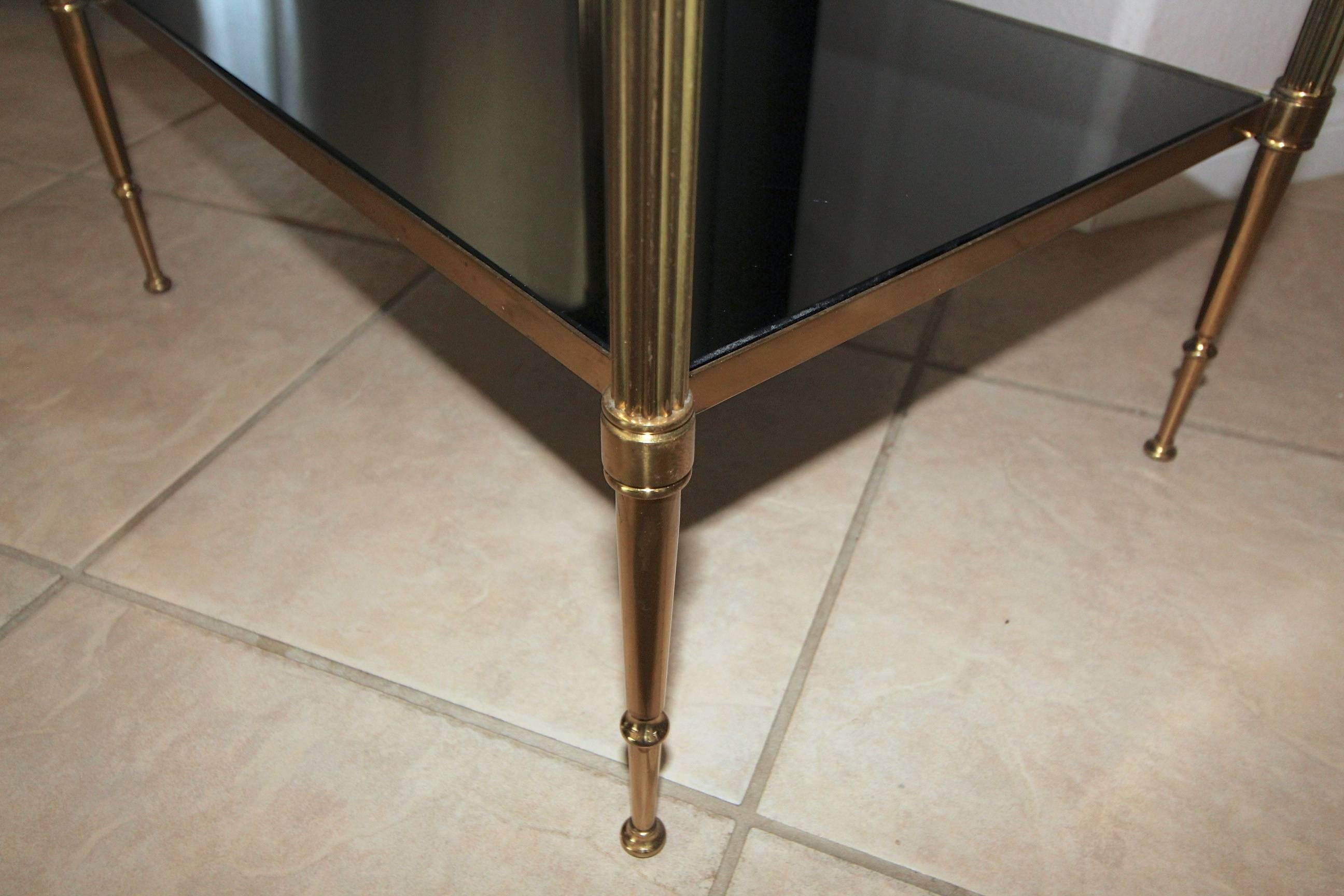 Pair of French Two-Tier Brass Side or End Tables 6