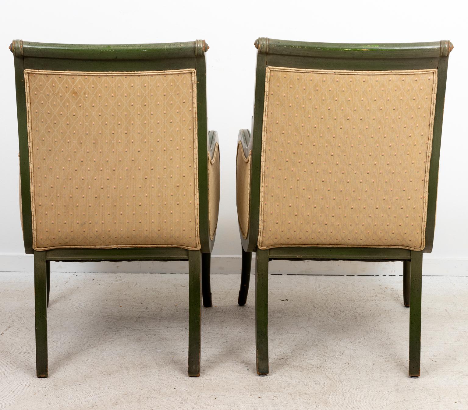 Pair of French Upholstered Armchairs 4