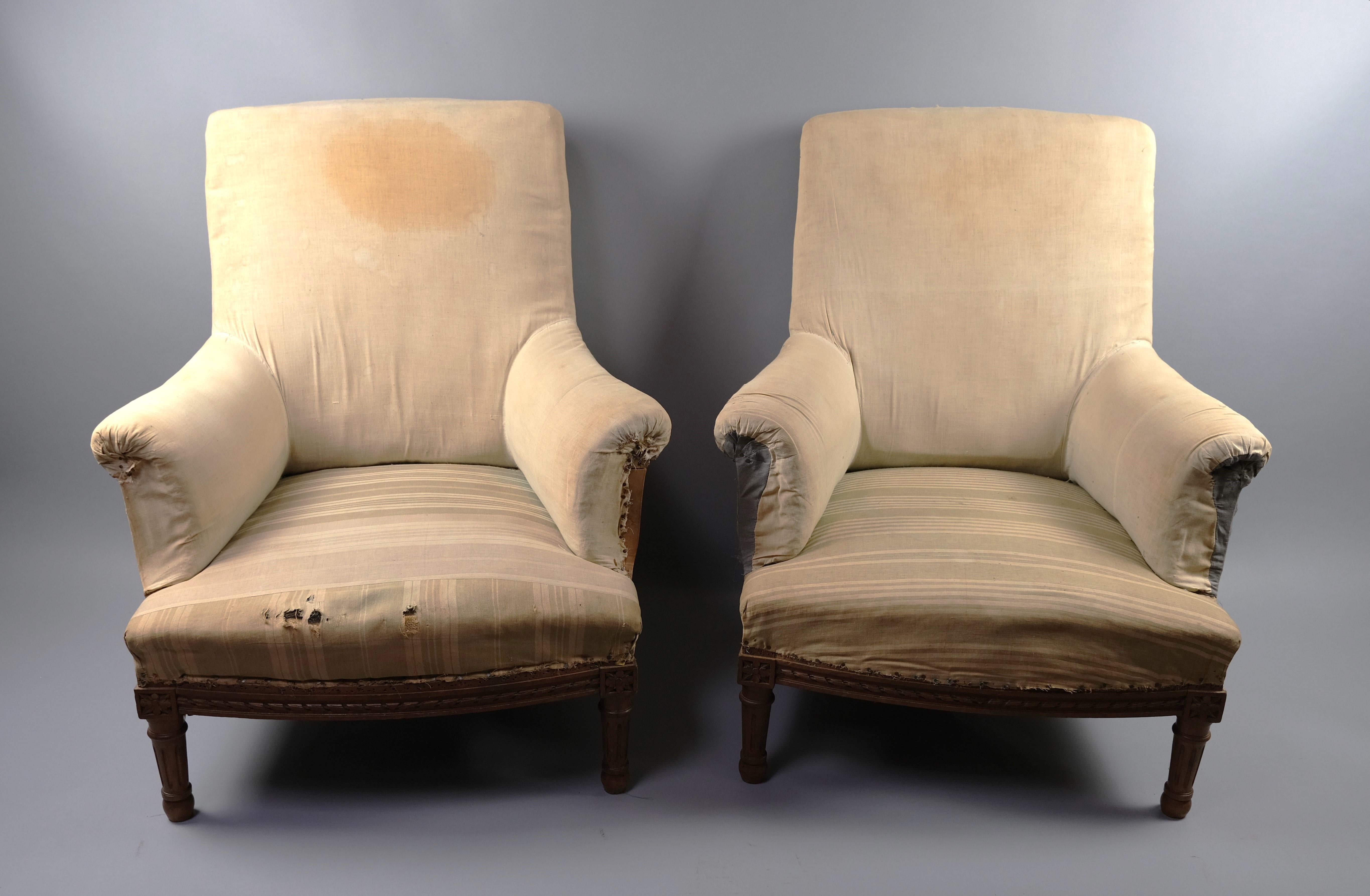 Pair of French Upholstered Chairs 2