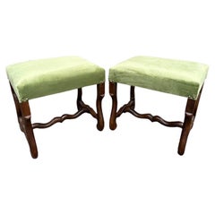 Pair of French Upholstered Stools