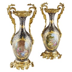 Pair Of French Vases by Joseph Rene Binet