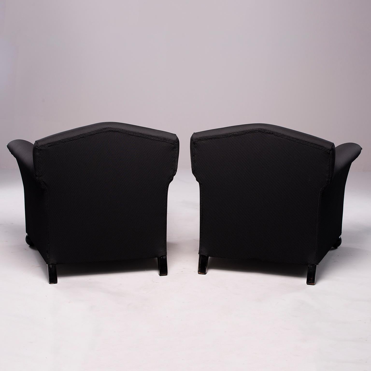 Pair of French Vellum Edged Art Deco Club Chairs For Sale 1