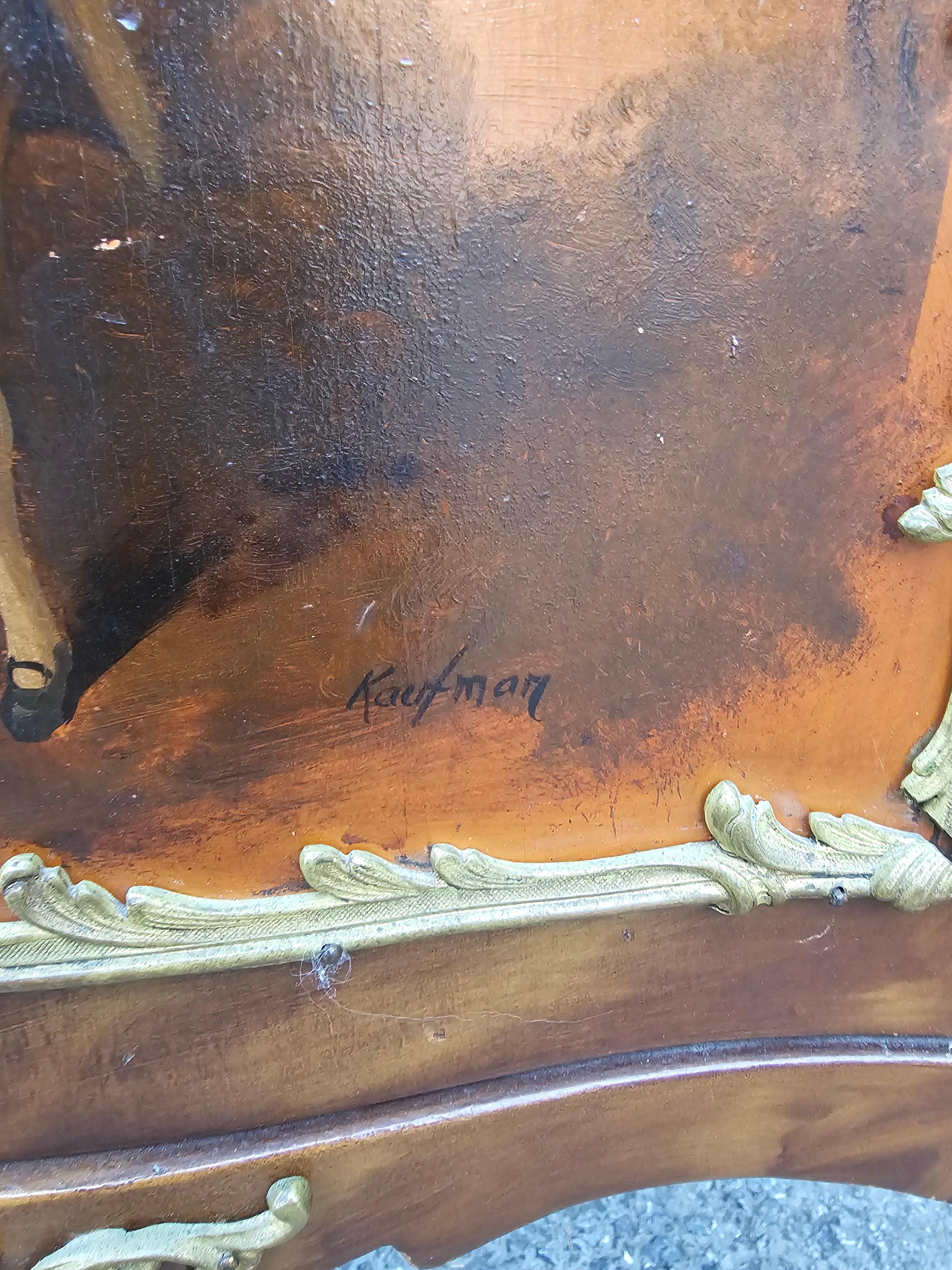 Pair of French Vernis Martin Style Hand-Painted Commodes, Signed A. Mancini For Sale 9