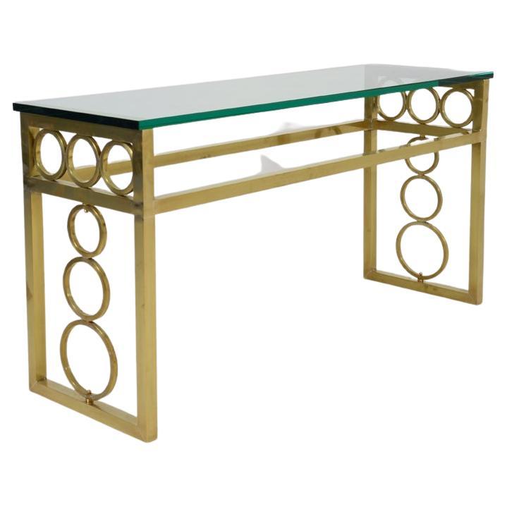 Paire de  Tables consoles françaises très décoratives en bronze  en vente