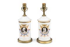 Pair of French Victorian Apothecary Jar Table Lamps