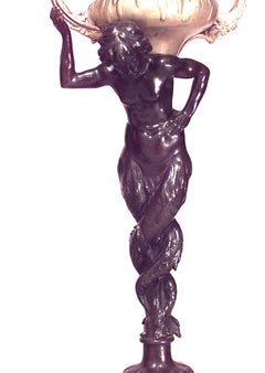 Pair of French Victorian Bronze Table Lamps