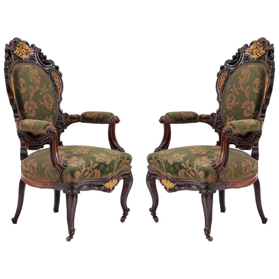 Matching Pair of Victorian Armchairs For Sale at 1stDibs