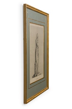 Pair of French Victorian Figural Engraving Prints Titled "Vestale" & "Euterpe"