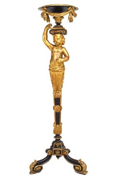 Pair of French Victorian Gilt Cupid Pedestals