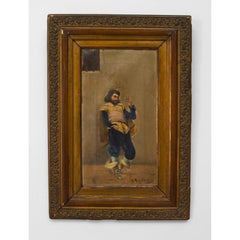 Pair of French Victorian Oil Standing Cavaliers