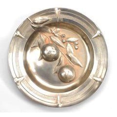 Pair of French Victorian Pewter Round Wall Plates