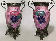 Pair of French Victorian Porcelain Vases
