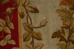 Pair of French Victorian Red Aubusson Wall Hangings