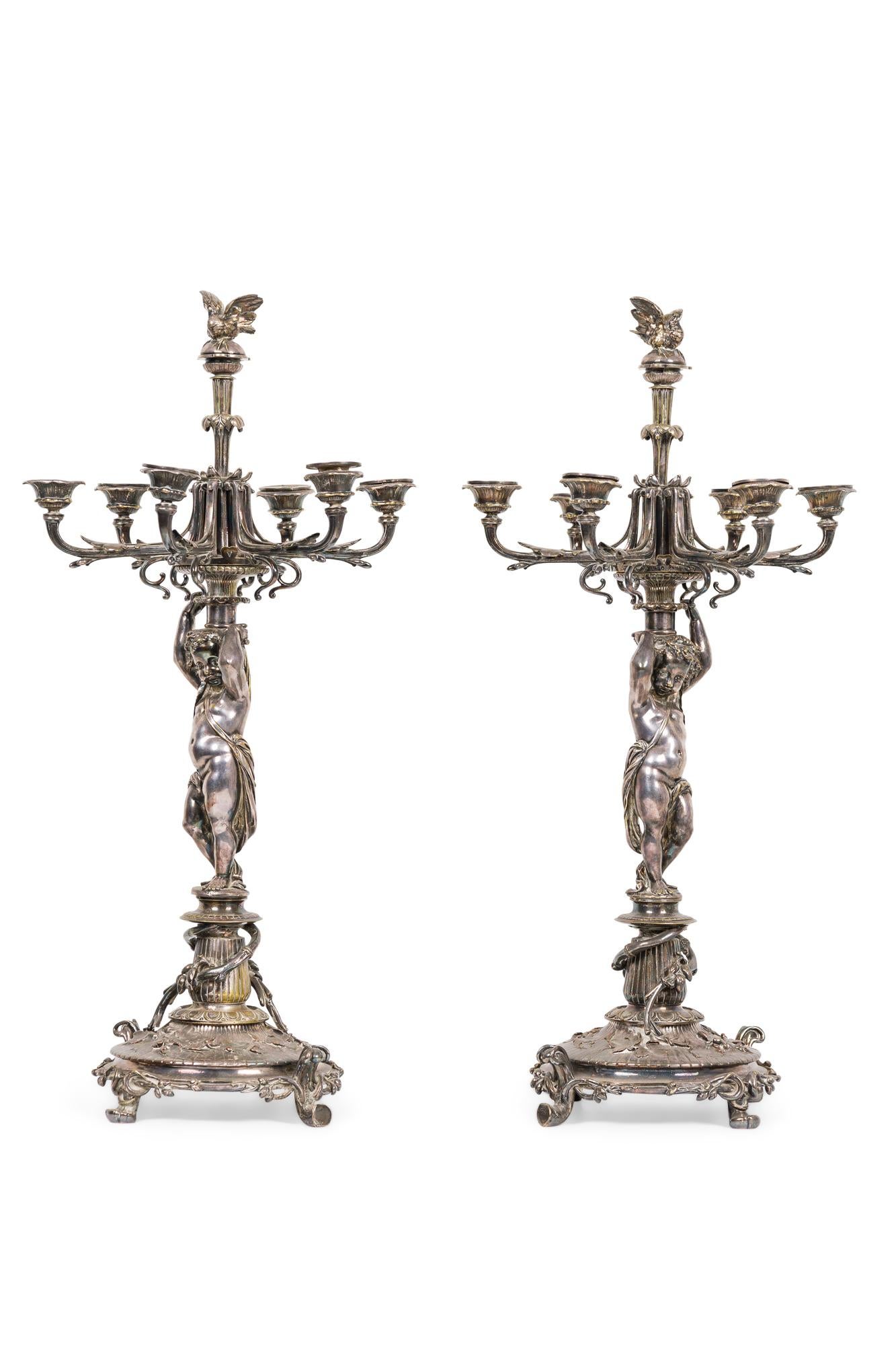 silver plated candelabras for sale