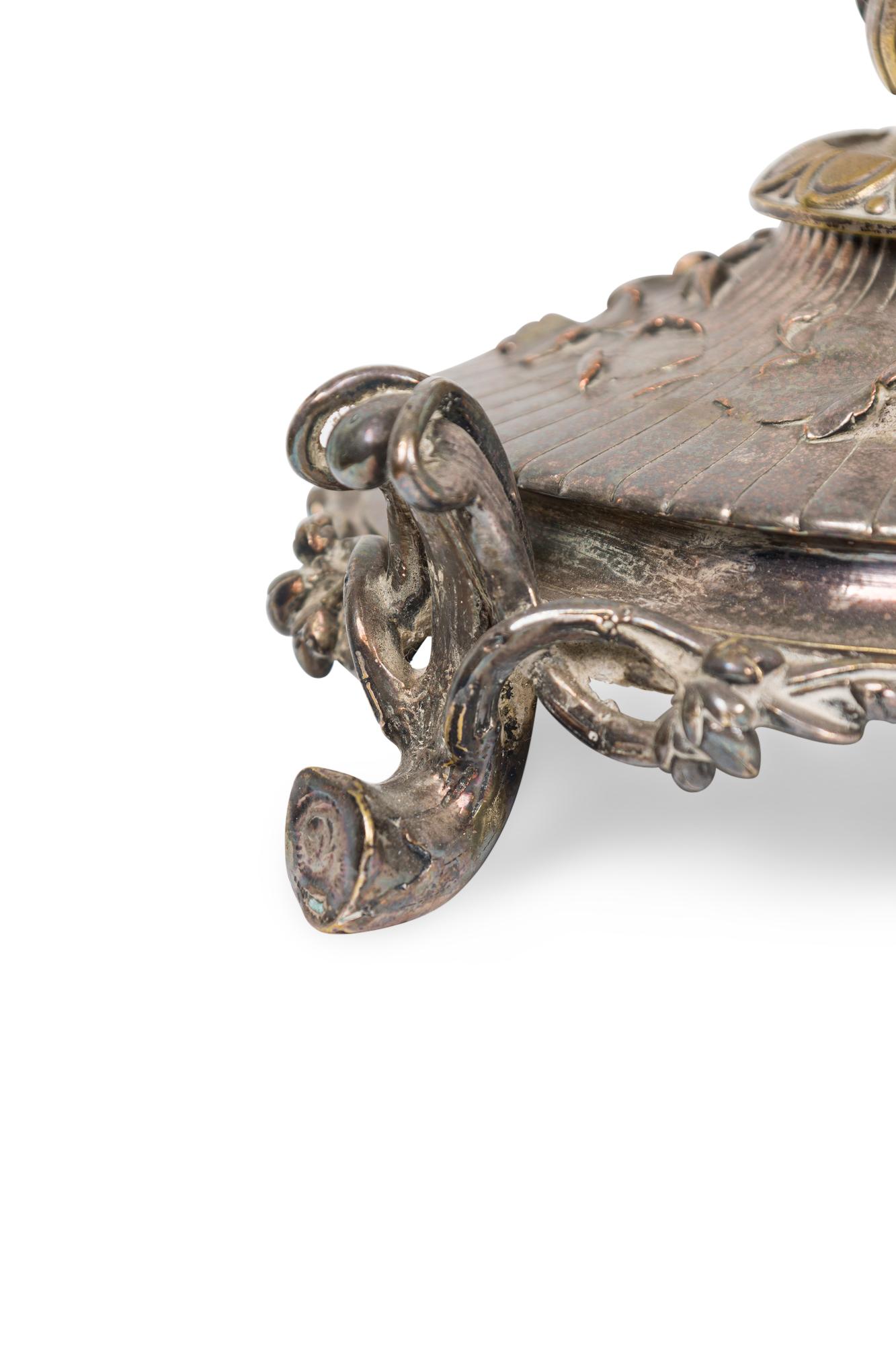 Pair of French Victorian Silver Plated Cupid Candelabras For Sale 4
