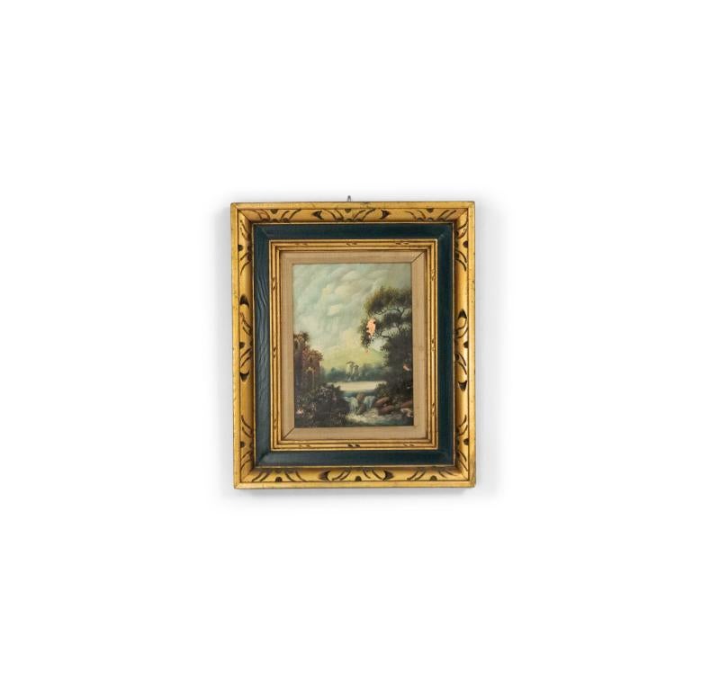 Pareja de Paisajes Verticales Victorianos Franceses de Río en venta 3